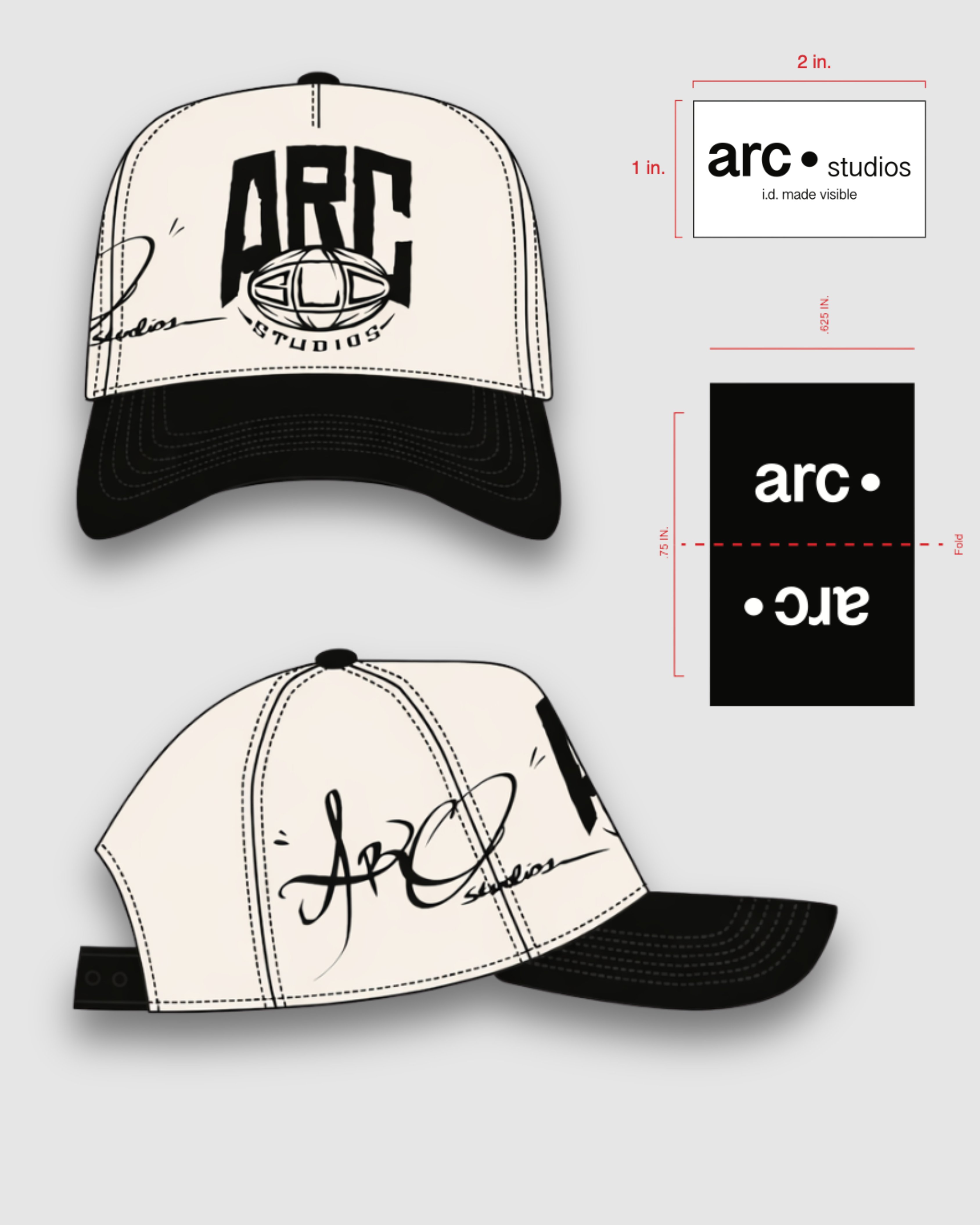 Signature Arc Hat — Structured 6-panel cap